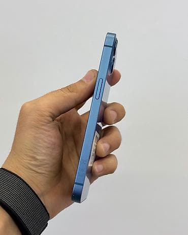 Уюлдук телефондор жана аксессуарлар: IPhone 13, Колдонулган, 128 ГБ, Көк, Коргоочу айнек, Каптама, Куту, Бөлүп төлөө менен, 74 % — 6
