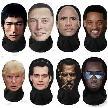 ⭐ Маски с изображением знаменитостей — станьте кем угодно за 1