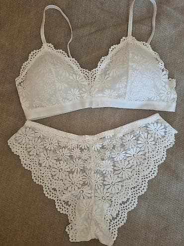 ажурный бюстгальтер: Комплект, Трусики, С кружевом — 1