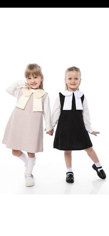 Верхняя одежда: Детское платье, цвет - Серый, Новый — 5