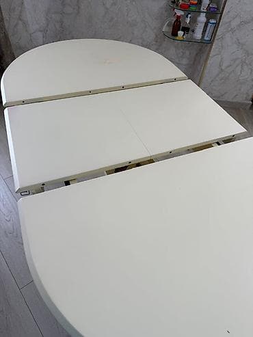Кухонные столы: Кухонный стол, Б/у, Овальная, Раскладной — 8