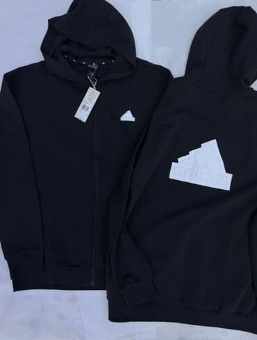 Толстовки: Мужская толстовка, L, Adidas, Новый, цвет - Черный, Самовывоз — 1