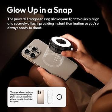 лайд бокс: Ulanzi Карманный светодиодный свет для iPhone (MagSafe) Компактная — 8