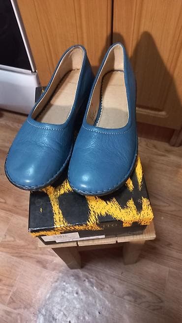 leopard 5: Балетки/туфли женские, голубые - Материал верха: натуральная кожа — 5