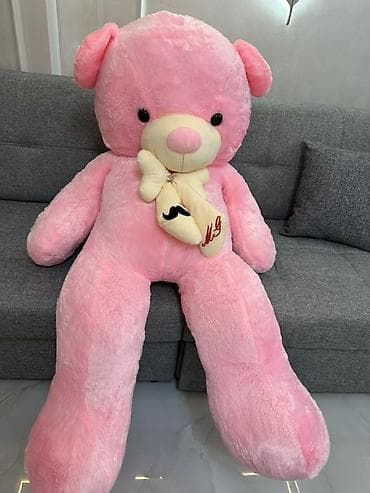 goo jit zu: Большой плюшевый медведь розового цвета. - крупный размер: длинные — 2