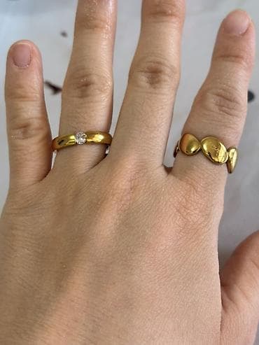 кольцо для платья: Золотые кольца Cartier — набор из двух украшений. Кольцо бижутерия от — 4