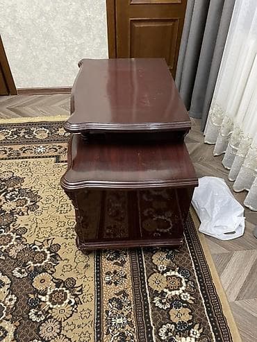 патстафка телевизор: Телевизордун шкаф жана стенди, Полго орнотулма, МДФ, түсү - Күрөң — 4