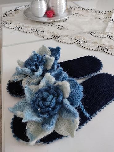 pull bear: Домашние тапочки, 37.5, Новый, цвет - Синий, Самовывоз — 3