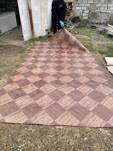 Линолеум: Линолеум в рулоне, рисунок под древесный паркет. 3.35*4.35 - Основа — 8