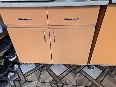 средний низкий: Кухонный гарнитур, цвет - Оранжевый — 3