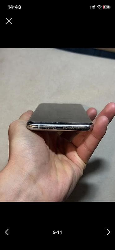 redmi 10 с: IPhone 11 Pro, Колдонулган, 256 ГБ, Ак, Заряддоочу түзүлүш, Коргоочу айнек, Каптама, 95 % — 6