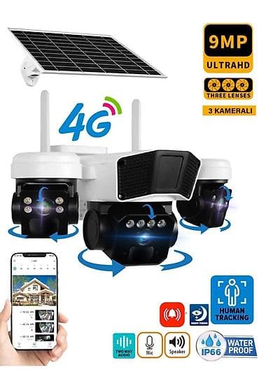 🔥 Новое поступление :Уличная Трехкамерная видеокамера 4g на Солнечном