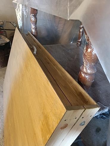 стол с зонтом: Складной походный стол, Б/у, Дерево, цвет - Коричневый — 4