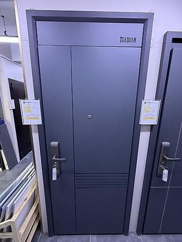 solutions upper: Двери для домов и квартир, Металлическая, Одностворчатая, Китайская, цвет - Серый — 1