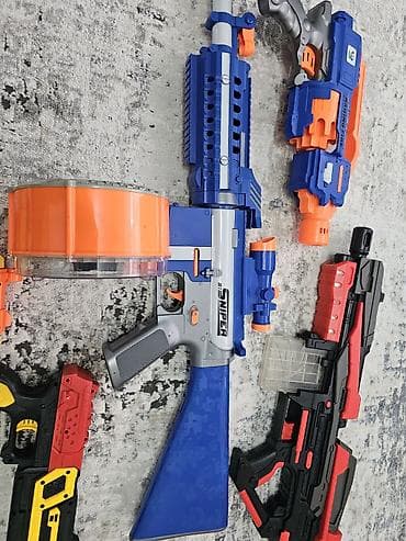 lego technic: Набор игрушечных бластеров и лука для стрельбы мягкими снарядами — 5