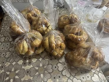 Кондитердик өндүрүмдөр, таттуулар: Домашняя выпечка ассорти - Пышные булочки и рогалики из дрожжевого — 4