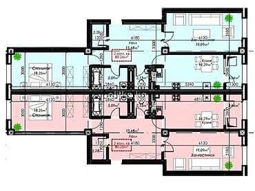 ботсад ихлас: 2 комнаты, 80 м², Тунгуч мкр Элитка, 4 этаж, ПСО (под самоотделку) — 2