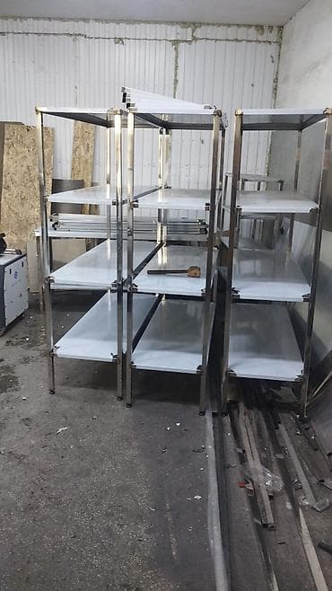 Торговое оборудование: Стеллаж полностью нержавейка размер 83х40х127 толщина листа 0.9мм — 3