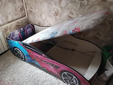 Другие товары для детей: Детская кровать-машина «Спайдер‑кар» с подъёмным основанием и большим — 1