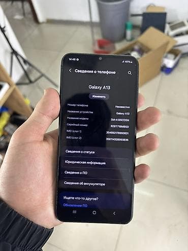 Samsung Galaxy A13, Б/у, 64 ГБ, цвет - Черный, 2 SIM