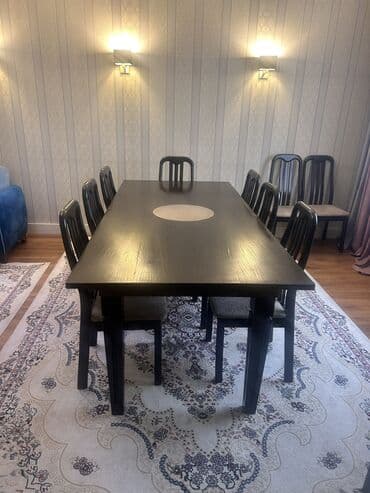 б у стол со стульями для кухни: Кухонный стол, Б/у, Прямоугольный, Нераскладной — 6