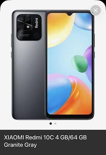 nokia x30: Redmi, Redmi 10C, Б/у, 64 ГБ, цвет - Серый — 1