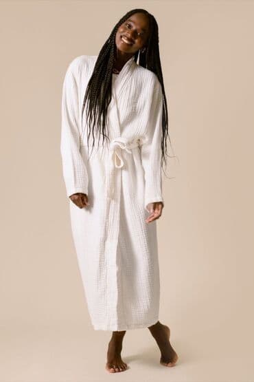 домашние халаты больших размеров: Халат, Муслин, M, 3XL, 5XL — 5