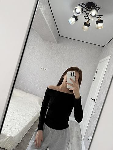Топ, Трикотаж, Облегающая модель, Б/у, XS