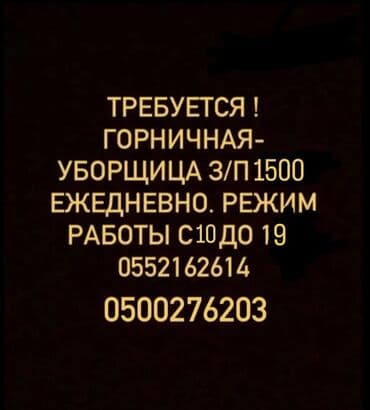 аренда химчистки: Требуется Уборщица, Оплата: Ежедневно — 1