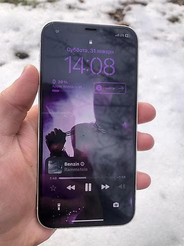 mi 8t: IPhone 12, Б/у, 64 ГБ, White Titanium, Защитное стекло, Чехол, Кабель, 77 % — 3