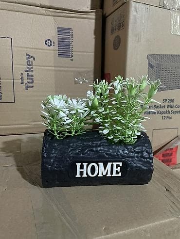 Декоративная композиция «HOME» в кашпо-полене - Компактный настольный at lalafo.kg Декоративная композиция «HOME» в кашпо-полене - Компактный настольный