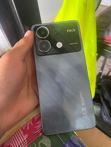 Уюлдук телефондор жана аксессуарлар: Poco X6, Колдонулган, 256 ГБ, түсү - Жашыл, 2 SIM, eSIM — 3