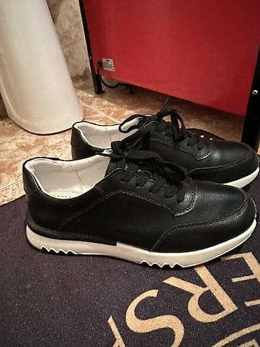 кожаные туфли мужские: Кроссовки повседневные, черные - Дизайн: лаконичные черные кроссовки — 6