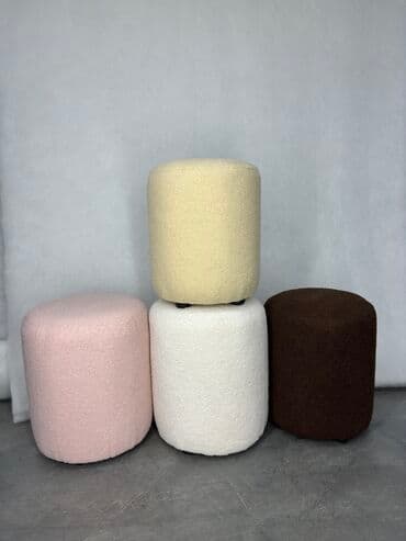 песец шапка: Тэдди пуфики разных цветов — 1