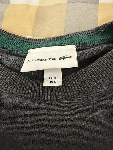Свитера: Lacoste – мужской джемпер с круглым вырезом - Бренд: Lacoste — 3