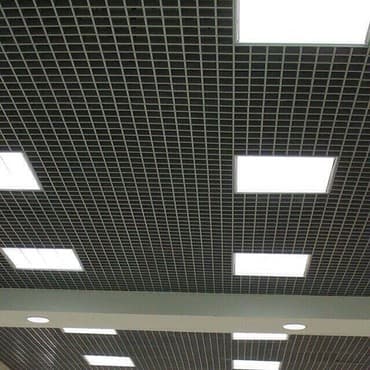 Подвесной потолок грилято высота 0.4mm ячейки 100×100 mm, из