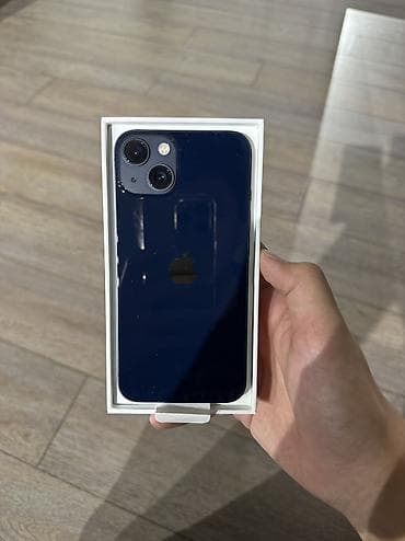 blu: IPhone 13, Б/у, 128 ГБ, Midnight, Защитное стекло, Чехол, Коробка, 84 % — 3