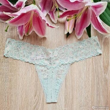 Атайын кийим: Женские трусики-стринги - Кружевная модель с широкой эластичной — 2