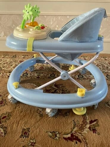 игрушка танцующий: Музыкальный Детские ходунки голубого цвета - Форма: овальная база с — 3