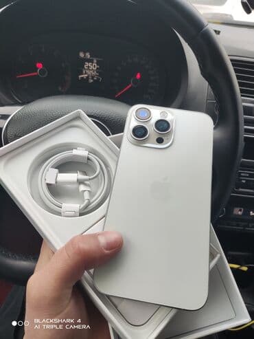 нодбук айфон: IPhone 15 Pro Max, Колдонулган, 512 ГБ, Ак, Заряддоочу түзүлүш, Куту, 99 % — 5