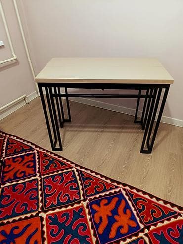 Раскройные столы: Стол трансформер Для кухни, Раскладной стол, Длина, см: 110 см, цвет - Бежевый — 6