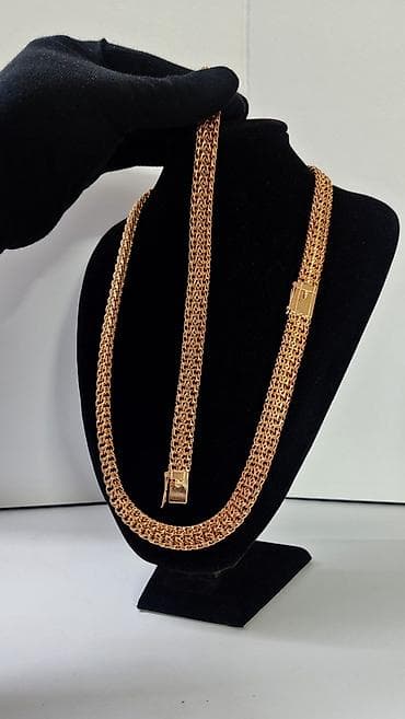 кулоны золотые: Цепь для бензопилы, Проба 585, Унисекс, Новый, Парный набор, Ручная работа — 6