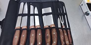 Профессиональный кухонный набор для поваров в рол-чехле. Состав и