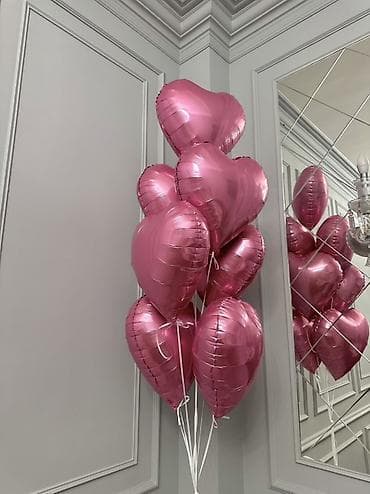 гелиевые: Акция на сердечки!!! 250с —1шт (розовые, красные) Наполнение 100% — 5