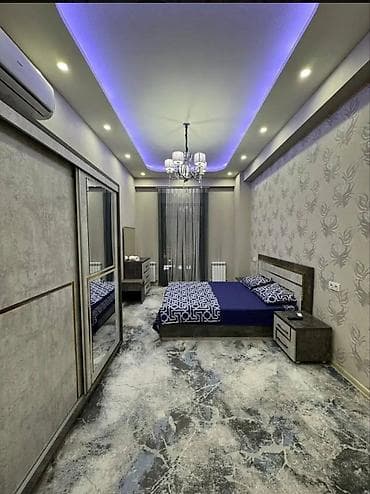 балыкчы суточная квартира: 3 комнаты, Душевая кабина, Постельное белье, Кондиционер — 4