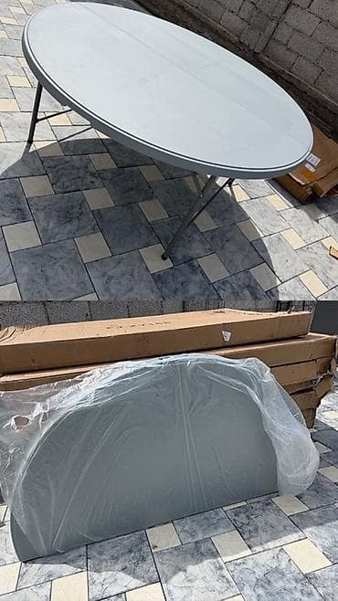 single bed mattress: Складной походный стол, Пластик, цвет - Серый — 3