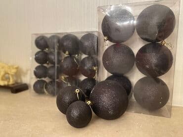 гелевые шары: Елочные игрушки на заснеженную елку. Три размера. Диаметр от 6 до 10 — 1