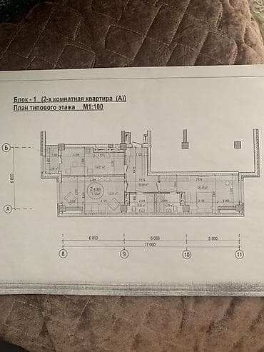 атлантис: 2 комнаты, 77 м², Элитка, Филармония Элитка, 5 этаж, ПСО (под самоотделку) — 5
