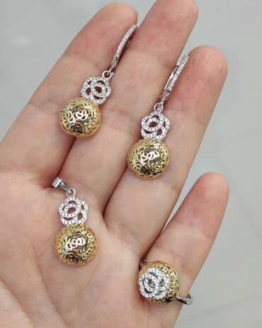 эксклюзивные свадебные пригласительные: Серебряный Комплект Дизайн Италия Серебро напыление жёлтое золото — 2