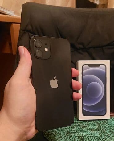 IPhone 12, 64 ГБ, Черный, Чехол, Коробка, Защитное стекло, 87 %